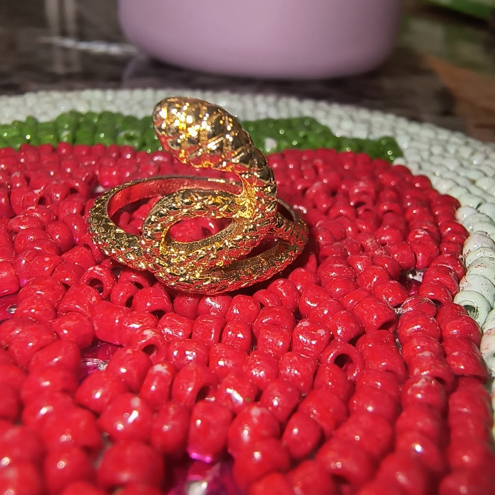 Gold Snake Ring - Size 6